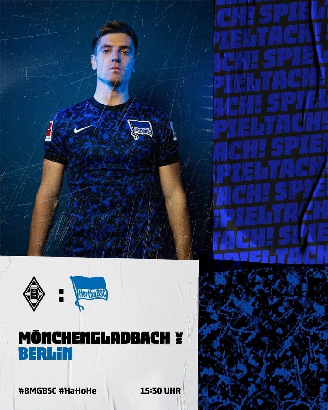 ヘルタ・ベルリンのインスタグラム：「Today's mission: Derbymotivation mitnehmen und die nächsten 3️⃣ Punkte mit nach Hause bringen! ✊ . . #BMGBSC #spieltach #HaHoHe #herthabsc」