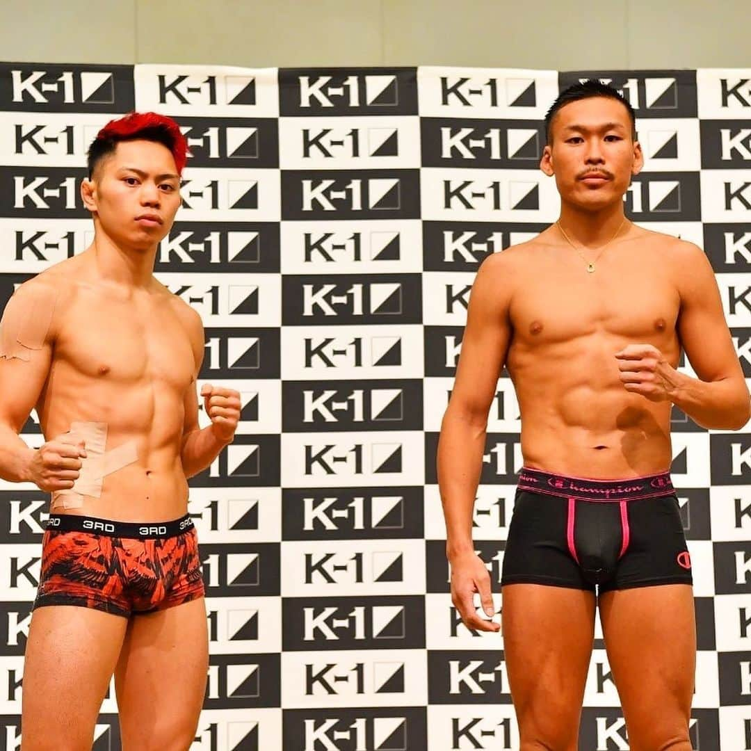 鈴木勇人のインスタグラム：「明日の試合はとにかく楽しみ。 大会の第一試合に選ばれた意味はわかってる。大会の火付け役、会場を爆発させます🔥 俺は絶対に負けない。 #計量 #65キロ #k1 #火付け役 #格闘家 #試合 #両国国技館」