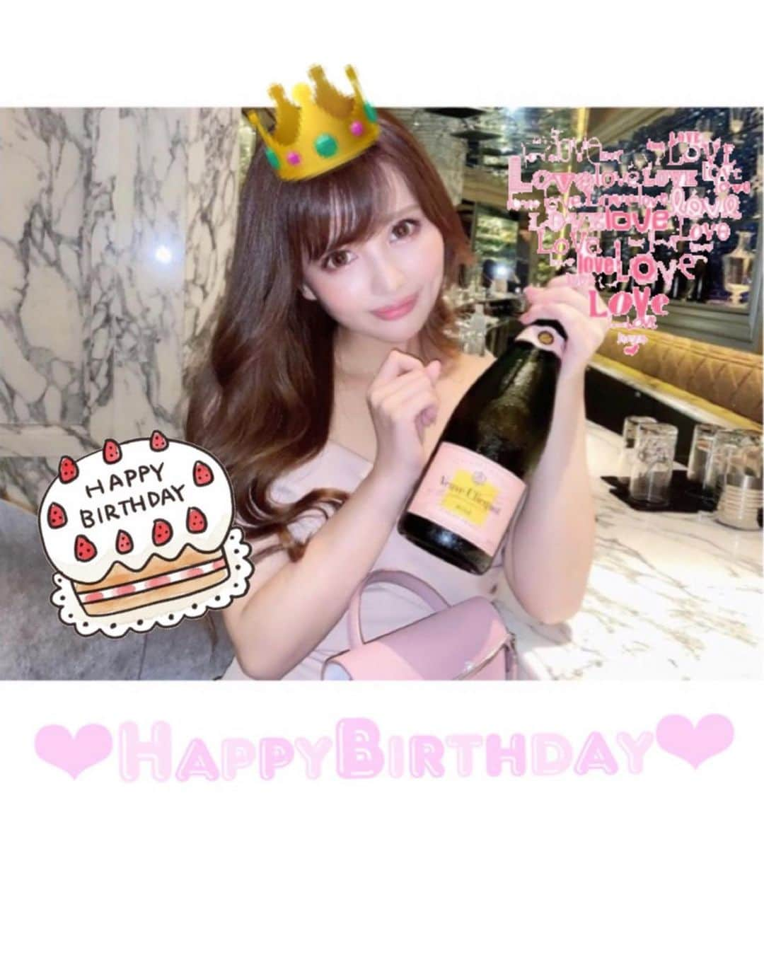 成瀬まりあのインスタグラム：「ぺそたんが作ってくれたの💜うれしい💜ありがとう💜 今月ずーっと誕生日ってことにしておいて☺️🎂🥂ｗ  #hbd🎂 #selfie #キャバクラ #キャバ嬢 #シャンパン #テキーラ #ドレス #新宿  #港区 #歌舞伎町 #六本木 #西麻布 #赤坂 #青山  #tagsforlikes  #17live」