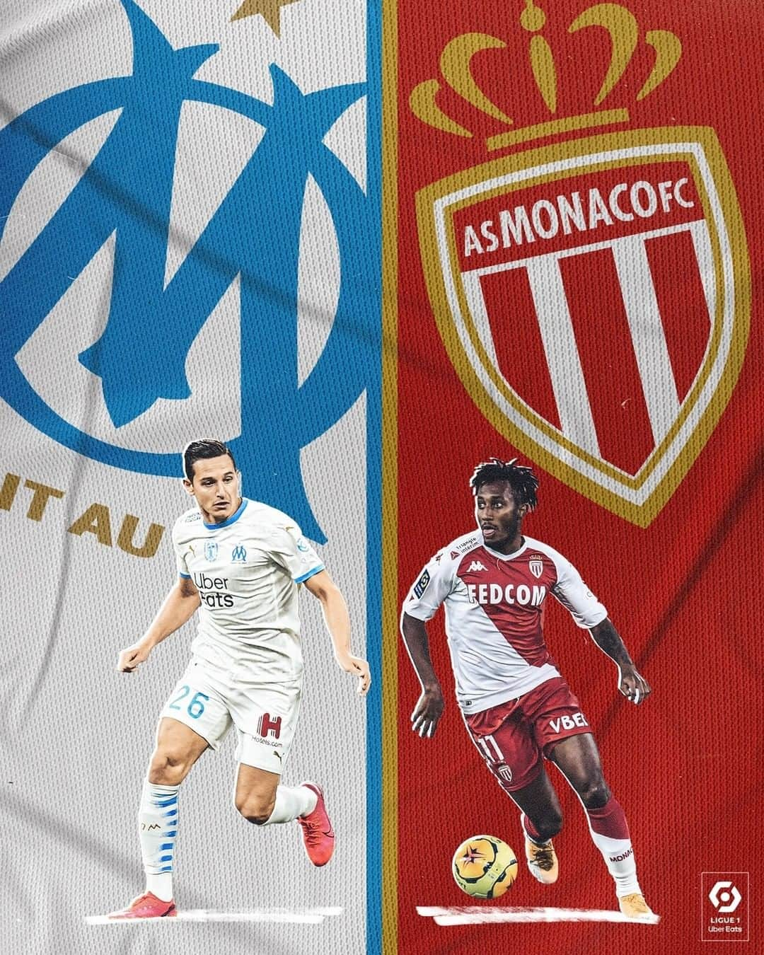 リーグ・アンさんのインスタグラム写真 - (リーグ・アンInstagram)「🇫🇷 @flotov 🏃‍♂️⚡️🏃‍♂️ @gelsondany77 Martins 🇵🇹  🆚 @olympiquedemarseille / @asmonaco  🕔 17h  🏟️ @orangevelodrome  🖥️ @telefootlachaine  📲 #OMASM   🤔 Quel est otre prono ?  🤔 What's your prediction?  • • #Ligue1UberEats #FlorianThauvin #Thauvin #GelsonMartins #OM #OlympiquedeMarseille #ASMonaco #OrangeVelodrome」12月12日 18時00分 - ligue1ubereats