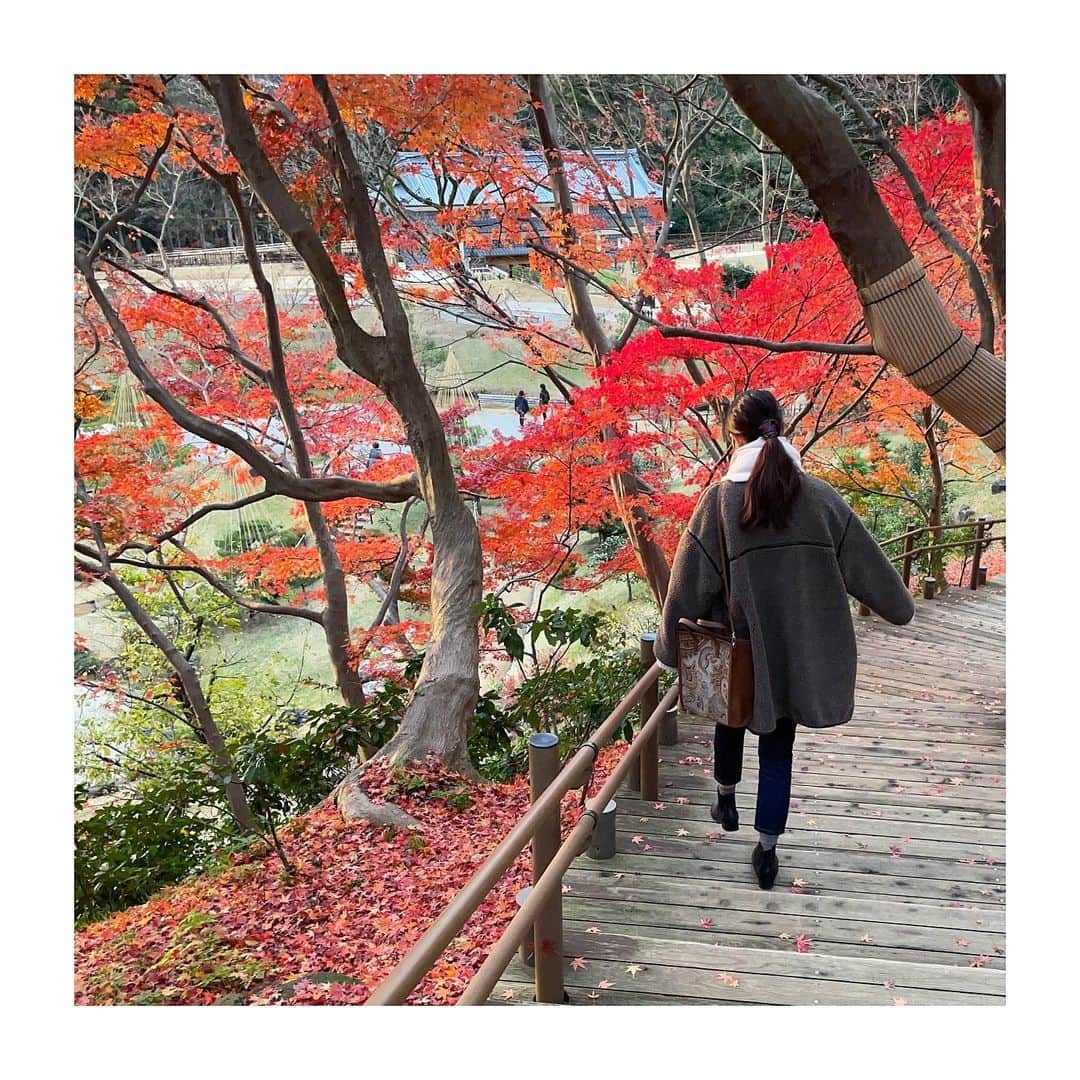 古川美有のインスタグラム：「GoTo🍁 ． 気を遣いつつのプチ旅では ギリギリの紅葉も拝めました。 人多かったな。 ゆっくり回れなかったので また是非再訪したいです。 #shorttrip #Kanazawa #金沢 #金沢旅」