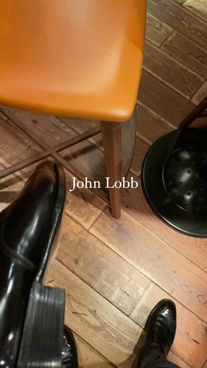 のインスタグラム：「@johnlobb  @kobon0725  #johnlobb #brifth #shoeshine」