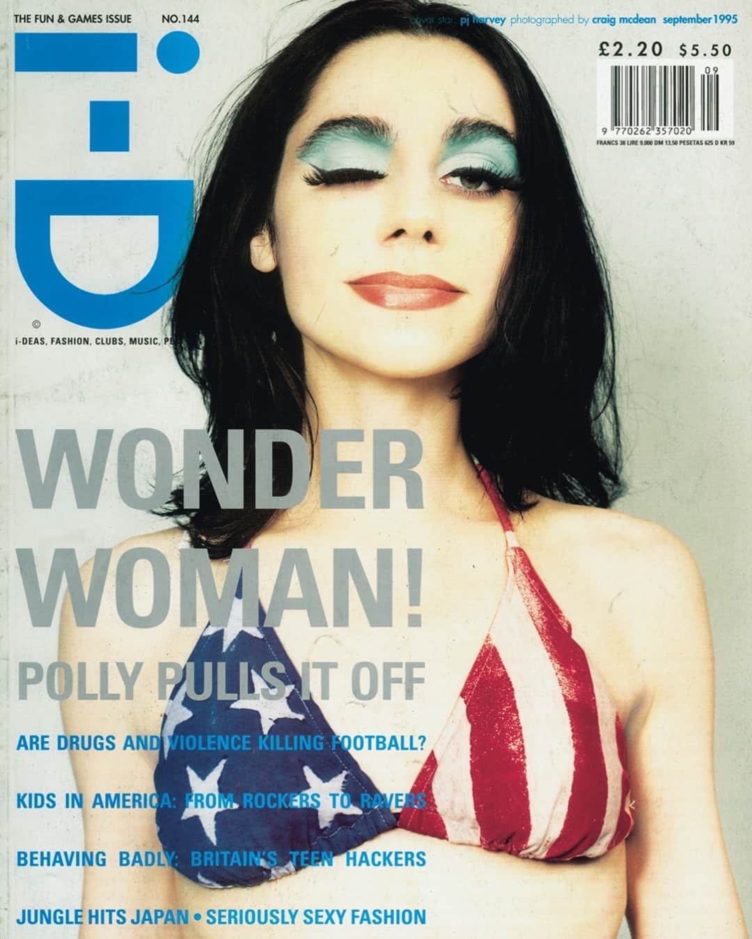 i-Dさんのインスタグラム写真 - (i-DInstagram)「From sequinned dresses to baby blue eyeshadow, English singer-songwriter, i-D cover star and all-round Wonder Woman @pjharveyofficial redefined rock star dressing in the 90s and early 00s.⁣⁠ ⁣⁠ To celebrate the release of both PJ’s documentary, A Dog Called Money, and the re-issue of Is This Desire?, we take a reflect on her career so far with a look at some of her most iconic outfits.⁣⁠ ⁣⁠ Read now via link in bio.⁣⁠ ⁣⁠ [The Fun & Games Issue, No.144, 1995]⁣⁠ .⁣⁠ .⁣⁠ .⁣⁠ Text @zoekends⁣⁠ Photography @craigmcdeanstudio」12月12日 20時58分 - i_d