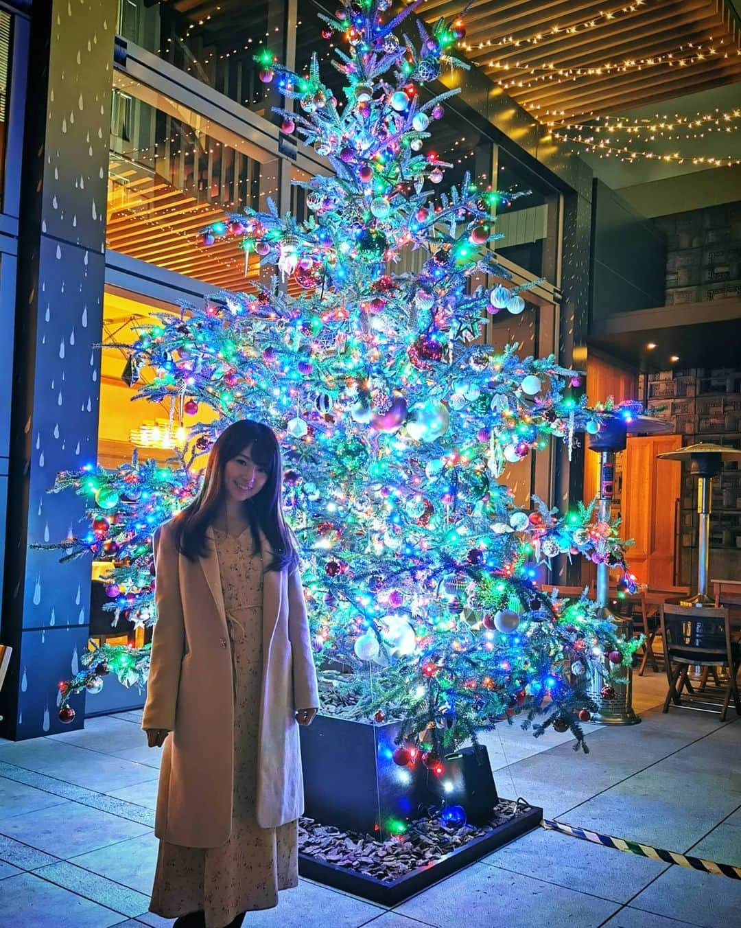 畠山優梨枝のインスタグラム：「ツリーが色んな所で見られる季節になりましたね🎄✨✨グランドハイアットのツリーがとっても綺麗でした💓 クリスマスももうすぐ🎅 楽しいクリスマスを過ごせますように🌼🌼 #ツリー#クリスマス#クリスマスツリー#イルミネーション#六本木#グランドハイアット#キラキラ#Christmas#christmastree #illumination#roppongi #grandhyatt#grandhyatttokyo#winter」