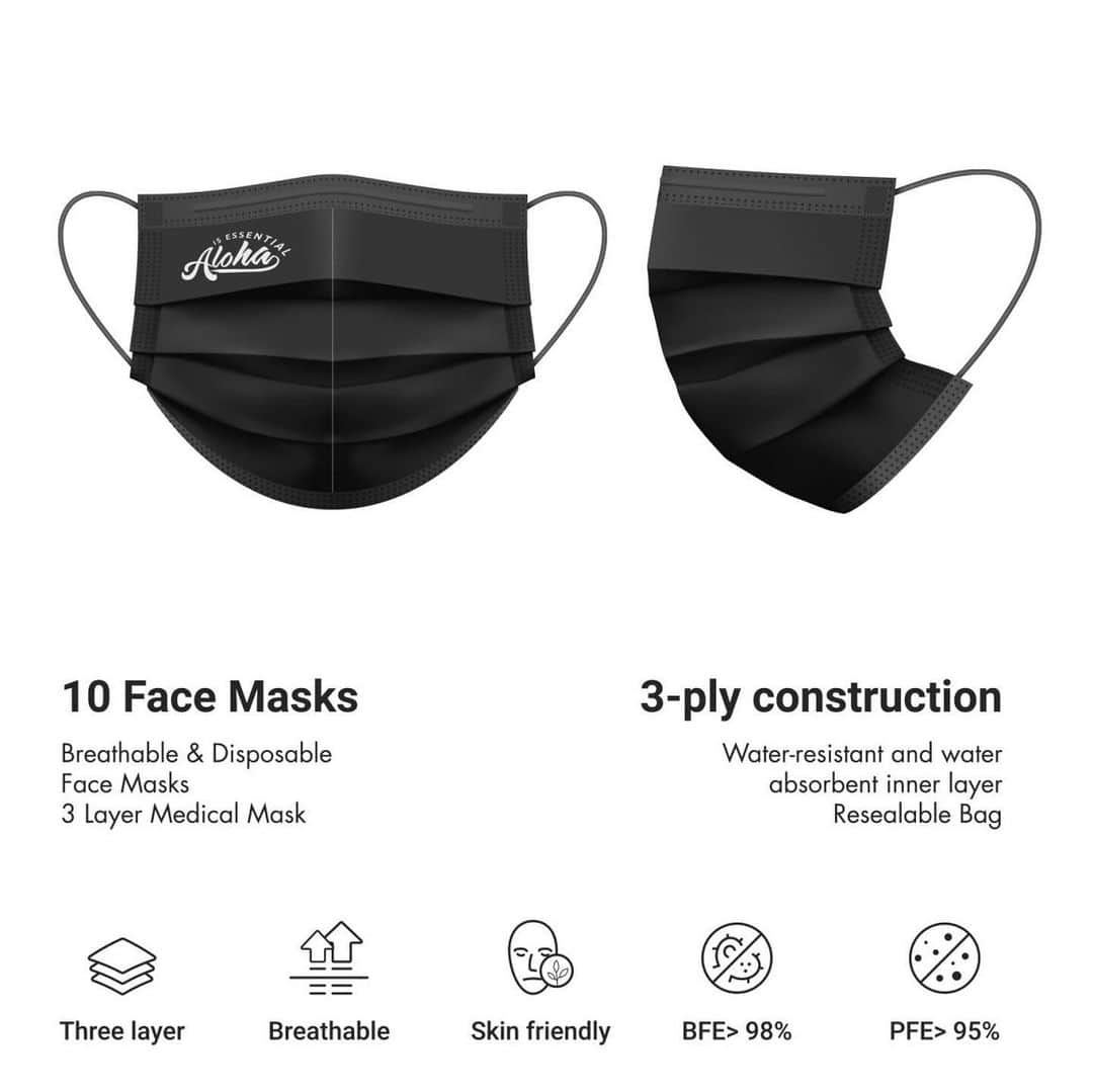 Lanikai Bath and Bodyさんのインスタグラム写真 - (Lanikai Bath and BodyInstagram)「🤍 𝒜𝓁𝑜𝒽𝒶 is essential, like if you agree!  Just launched today!   Our Aloha is Essential set includes 10 basic matte black Aloha is Essential masks and one Aloha is Essential carry case {fits several face masks of any material}.  Single use medical masks that are super comfortable, effective and affordable. They’re also easy to wear, ultra-breathable and provide all day protection. Paired with an Aloha is Essential mask case that’s durable, easy to carry {think gym bag, purse, diaper bag, golf bag and more} and convenient.   Aloha is Essential masks are medical-grade and disposable featuring 3 protective layers: an outer layer of non-woven fabric, a middle layer made of filtering fabric, and a soft inner layer.   Complimentary gift on purchases of $75 or more. In store and online.  Spread Aloha, not Germs!  #maskne #acne #face #skin #aerosilver #antibacterial #healthy #lifestyle #wellnesswednesday #pineapple #cotton #fabric #bathandbody #stockingstuffer #hawaii #aloha #medicalgrade #mask #havealohawilltravel」12月13日 8時32分 - lanikaibathandbody