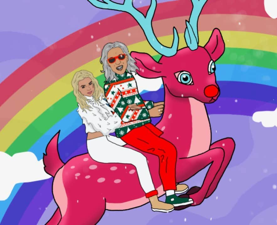 コレット・カーさんのインスタグラム写真 - (コレット・カーInstagram)「The proper way to spend the holidays, riding reindeers through rainbows into sunsets with the one you love. Been having fun creating story boards for music videos, this next one is a definite vibe. “This Christmas” featuring @therealdionnew and @aloeblacc 😃🤍🌈🎄will link y’all real soon!!!」12月13日 8時38分 - colettecarr