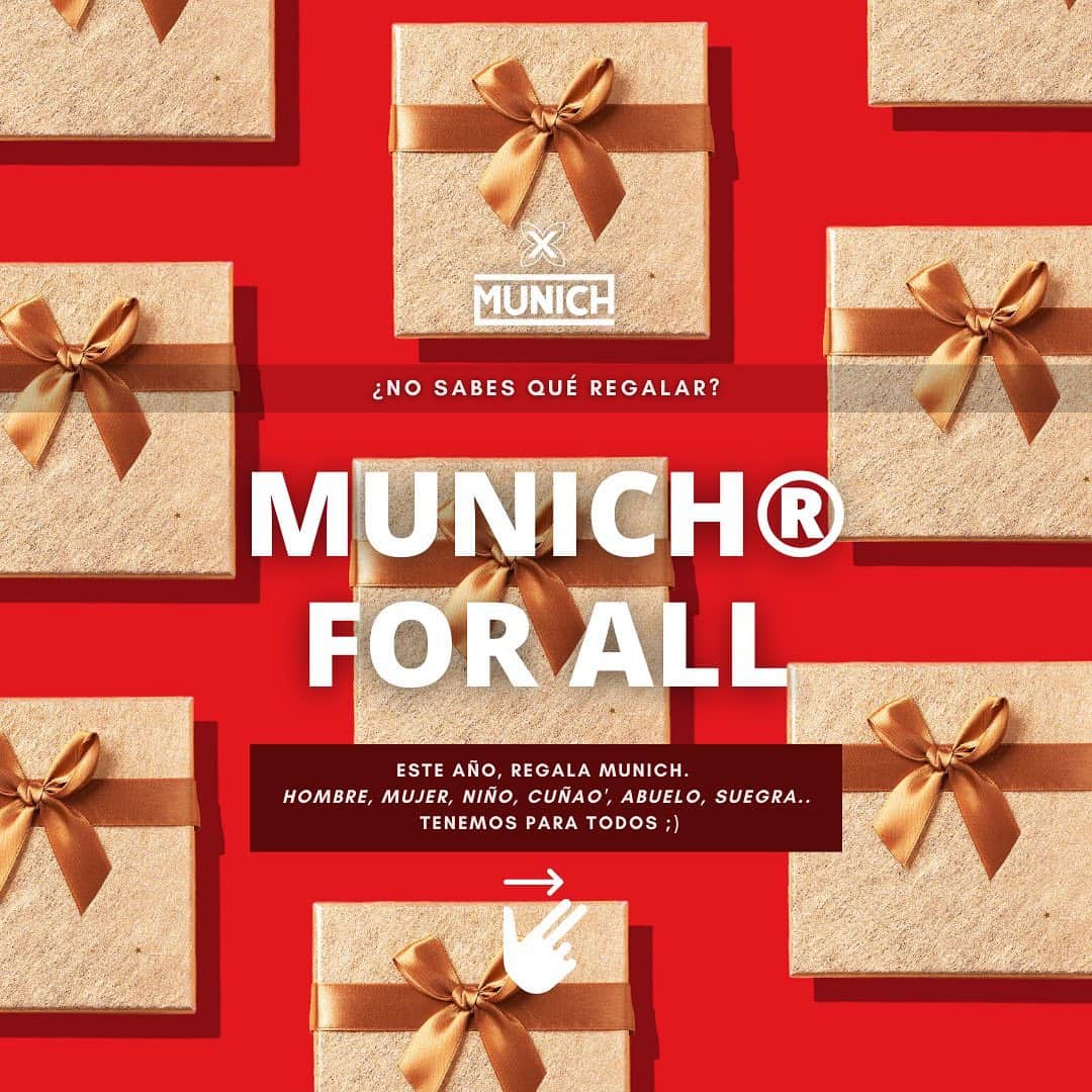 ミュニックさんのインスタグラム写真 - (ミュニックInstagram)「𝗠𝗨𝗡𝗜𝗖𝗛 𝗙𝗢𝗥 𝗔𝗟𝗟 👏💯 Este año, ¡regala MUNICH! Tenemos de todo para todos 😏👟  Consigue el regalo perfecto 👉 www.munichsports.com   #MunichSports #MunichForALL #regalaMUNICH #regalosespeciales」12月13日 2時27分 - munichsports