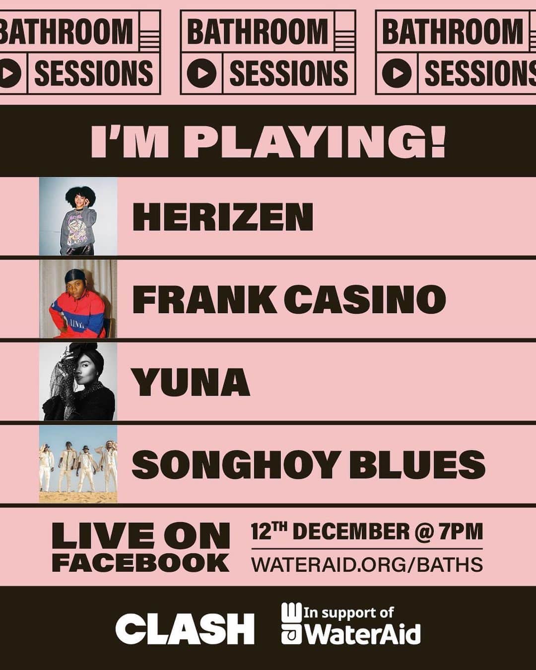 のインスタグラム：「Hey guys doing a couple acoustic covers and originals including my latest song “Flower” 🥀 so excited to share with you all  thank you @clashmagazine & @wateraid for inviting me to be a part of something so beautiful let’s get that tap running 🤝✨」