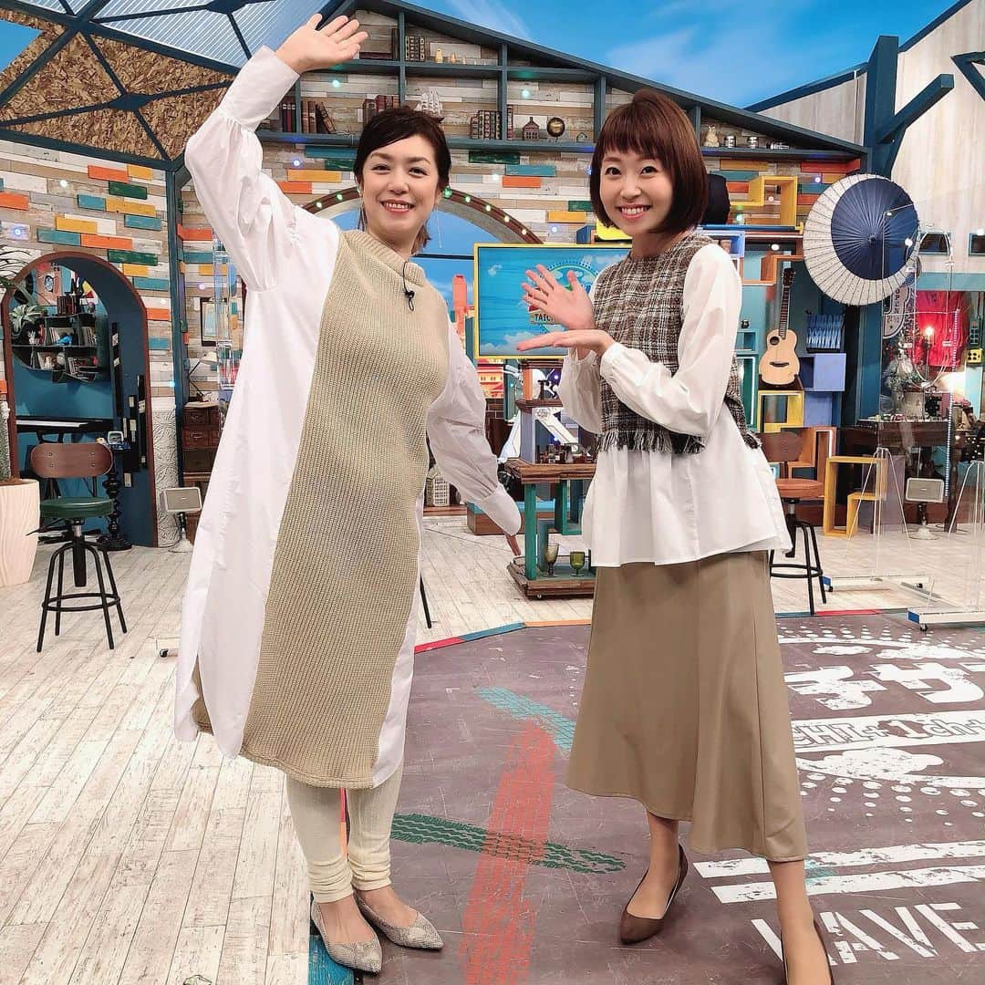 のインスタグラム：「紀子さんと久しぶりにお会いできました〜🥰 嬉しすぎる〜🥰 「お姫様」の回答は笑った〜🤣  紀子さん、タイチさん！お疲れ様でした🥳  #加藤紀子 さん #浦口史帆 #アナウンサー #東海テレビ #タイチさん #恒川英里」