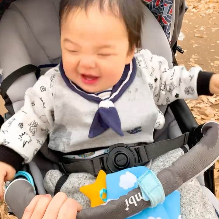 桜 稲垣早希のインスタグラム：「またブームが変わりました。今日は体を起こした状態から倒れるのに大爆笑です。 #生後10ヶ月男の子 #ブーム去るの早い」