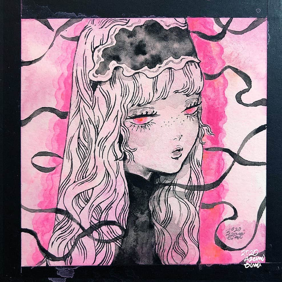 eimiのインスタグラム：「#イラストレーション #eimicroquis#eimi#AzamiEimi#illustration#drawing#girlsillustration#pink#artwork」