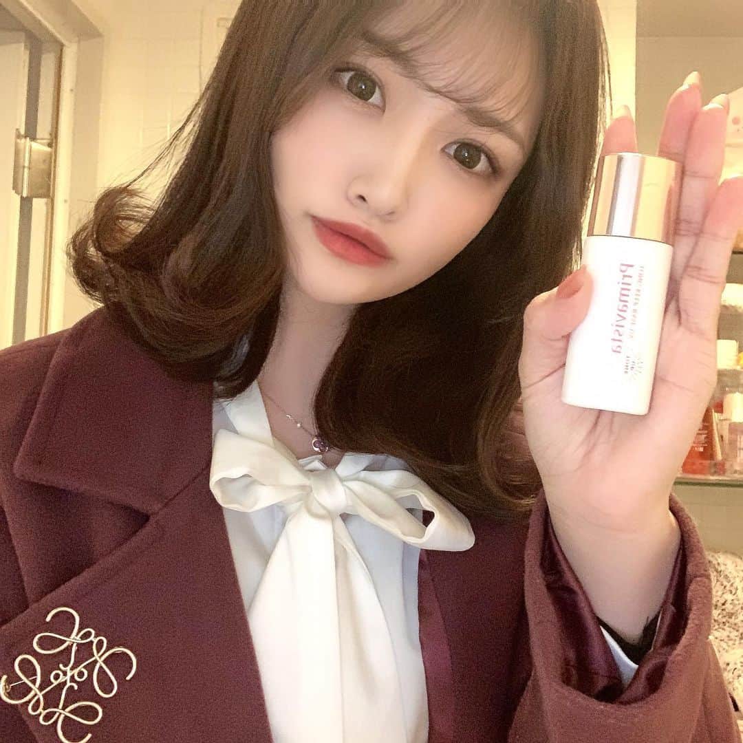 餃子のりさちゃんのインスタグラム：「#マツキヨ限定プリマヴィスタ 💕  石原さとみがCMでおなじみの #プリマヴィスタ　の　#化粧下地  最近はマスク生活なので この下地にお粉はたいて完成💕」