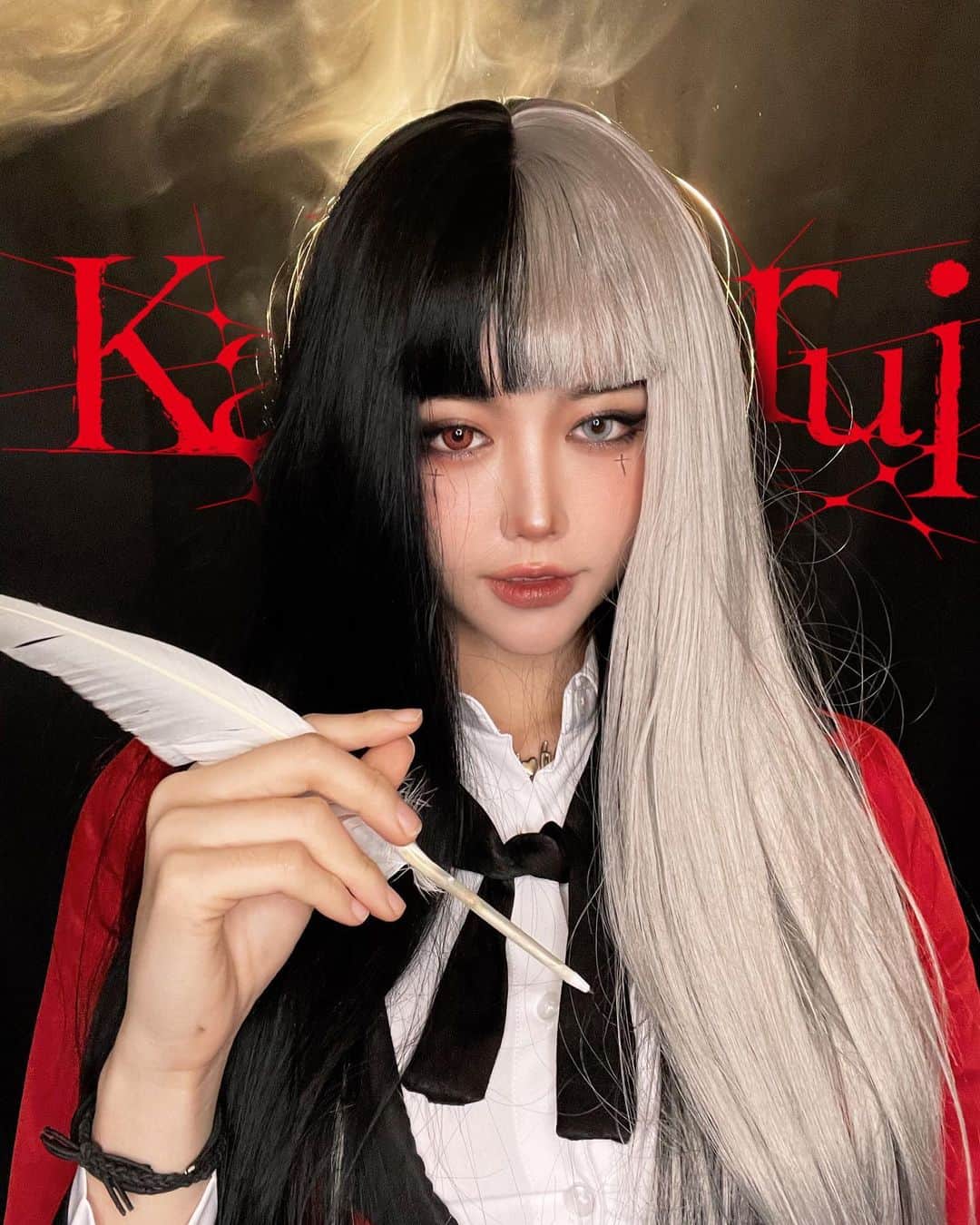 ハユンさんのインスタグラム写真 - (ハユンInstagram)「How i would look as a kakegurui character 🖤#kakegurui」12月13日 19時14分 - leehwasi
