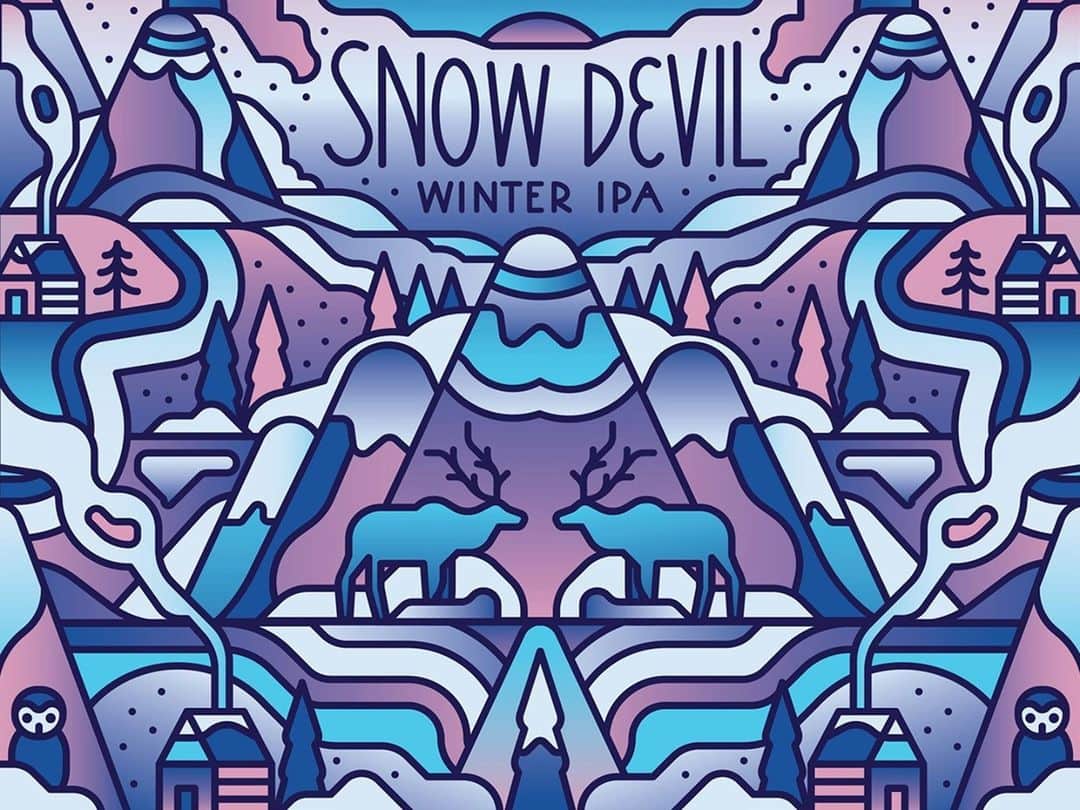 Dribbbleさんのインスタグラム写真 - (DribbbleInstagram)「Snow Devil by MUTI ⠀ ⠀ #dribbble #design #branding #illustration #winter #beer」12月13日 14時33分 - dribbble