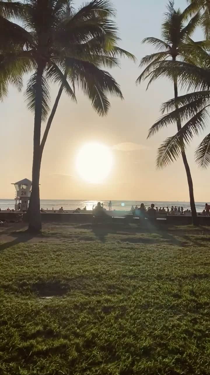 Mieのインスタグラム：「カメラ持ってとある企画のお写真を撮影しに😉❤️今日のワイキキの景色をご堪能ください🙌🏾  #気分だけでも　#ハワイ旅行　#ハワイ生活　#ハワイをお届け❤️」