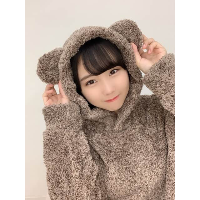 古舘葵さんのインスタグラム写真 - (古舘葵Instagram)「もこもこくまさんになったよ🧸 今日もありがとうございました🥰  #gu#パジャマ#クマ#オンラインおしゃべり会#アイドル」12月13日 15時34分 - aochan0810_ngt48