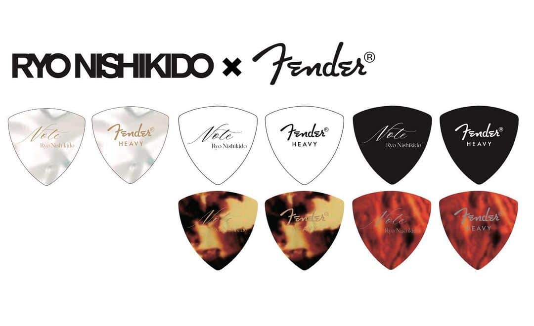 のインスタグラム：「﻿ 2nd Album「Note」﻿ 購入者特典﻿ ﻿ 『錦戸亮 × Fender』限定コラボピック﻿ ﻿ @fender_jp   #Note」