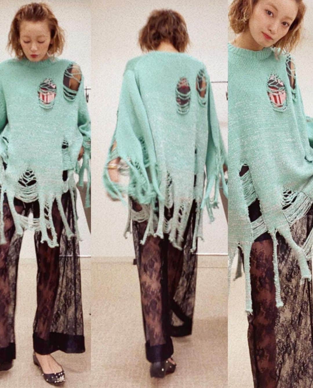 東佳苗さんのインスタグラム写真 - (東佳苗Instagram)「KIDILL 2020AW Collection﻿ KIDILL 2020SS Collection﻿  rurumu: Collaboration knit wear﻿ ''Chaotic Argyle Tartan Cardigan''﻿ ﻿ ''Destroy Argyle Tartan Pullover''﻿ ﻿  "Docking crush knit cardigan" "Crush knit pullover"  20awも20ssも色んな着こなしして頂いてます🗼🐇💫  #kidill #rurumu #jamiereid #20AW #kidill2020aw #kidill2020ss #kidilurumu」12月13日 17時35分 - usagi_kanae