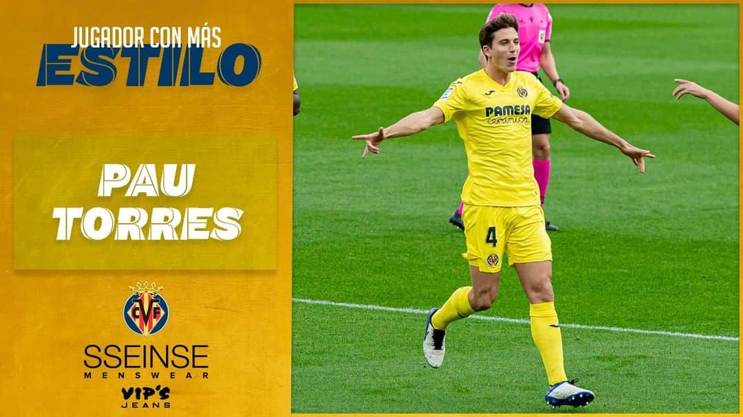 ビジャレアルCFのインスタグラム：「Y el Jugador con Más Estilo de @vips_jeans & @sseinse del Real Betis 🆚 #Villarreal es... . ¡El autor del gol del Submarino! ¡El central vila-realense @pauttorres 👏👏👏! . The @vips_jeans and @sseinse award for the Most Stylish Player during Real Betis 🆚 #Villarreal goes to...  . The Suvmarine’s goal scorer! Defender @pauttorres 👏👏👏! . #futbol #football #soccer #laliga」