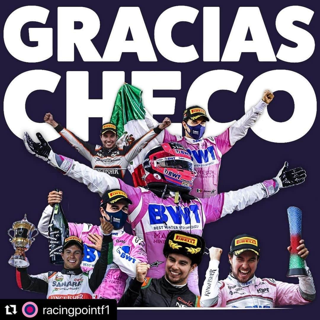 セルジオ・ペレスさんのインスタグラム写真 - (セルジオ・ペレスInstagram)「Best time of my life! #thankful   #Repost @racingpointf1 with @make_repost ・・・ Seven years of brilliant memories. Thank you for being a teammate and a friend. We wish you nothing but the very best for the future, amigo. You'll always be part of the family ❤️ #GraciasCheco⁣ ⁣ #AbuDhabiGP #AbuDhabi #YasMarina #f1 #formula1 #formulaone #motorsport #racingpoint #bwt #BestWaterTechnology #nightrace」12月14日 4時07分 - schecoperez