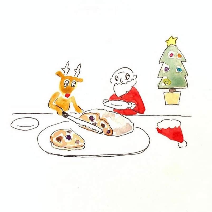 ハルペイさんのインスタグラム写真 - (ハルペイInstagram)「🎄 クリスマス準備といえば、シュトーレン✨ ちびちびクリスマスまで楽しむはずが、もう食べちゃった💦 また買おうかな🙂❤️ . #シュトーレン #stollen  #クリスマス準備 #christmas  .  #harupei#ハルペイ#doodle#draw#drawing#illustrator#illustration#japan#絵#雑貨#湘南#イラスト#イラストレーター#ゆるい#茅ヶ崎」12月13日 19時45分 - harupeipei
