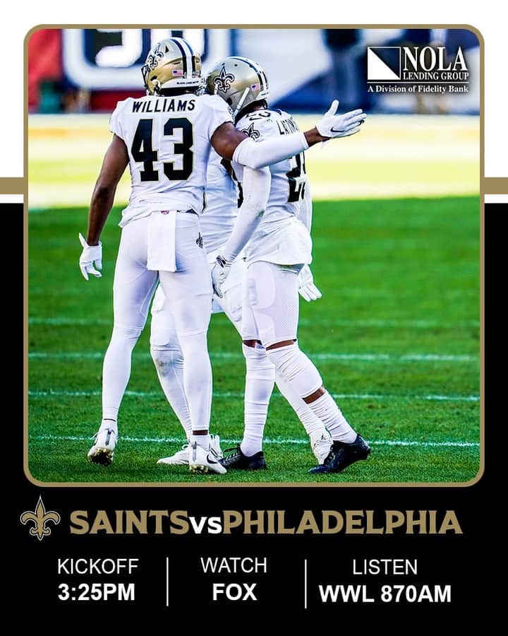 ニューオーリンズ・セインツさんのインスタグラム写真 - (ニューオーリンズ・セインツInstagram)「#SaintsGameday in Philadelphia! ⚜️  #NOvsPHI」12月13日 20時00分 - saints