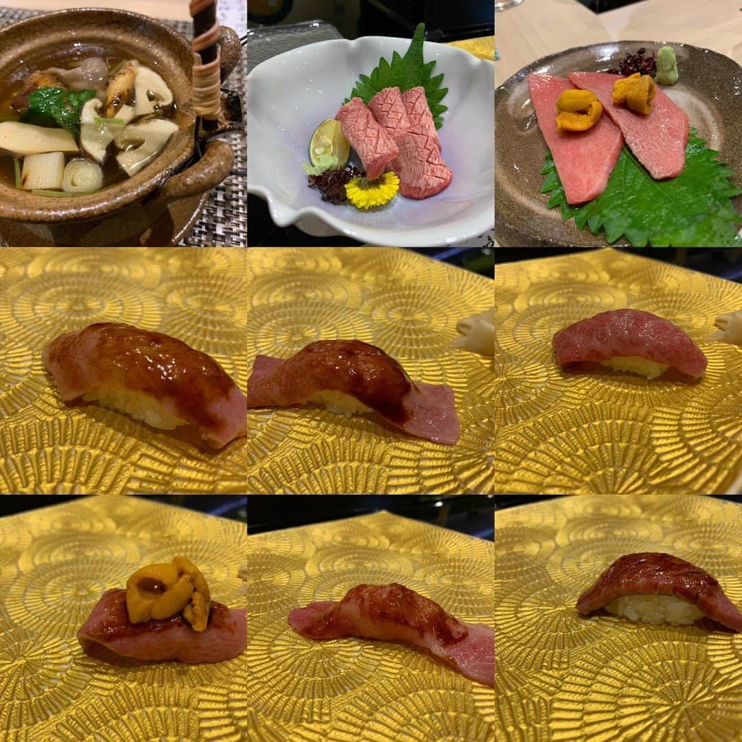 忍成修吾のインスタグラム：「舞台『迷子の時間』 大千穐楽‼️ 終わりました😁 大変な時期に予定通りのスケジュールで出来たこと。 沢山の方達に見て頂けたこと。 本当に有難く思います‼️ 有難うございました‼️ とても楽しく居心地の良い座組で、こんなに好きになれる作品に関われたことに感謝いっぱいです✨  本日は公演が終わって、大阪で肉寿司に連れて行って頂きました‼️  どれも美味しかったけれど、『肉と松茸の土瓶蒸し』が最高でした😊」