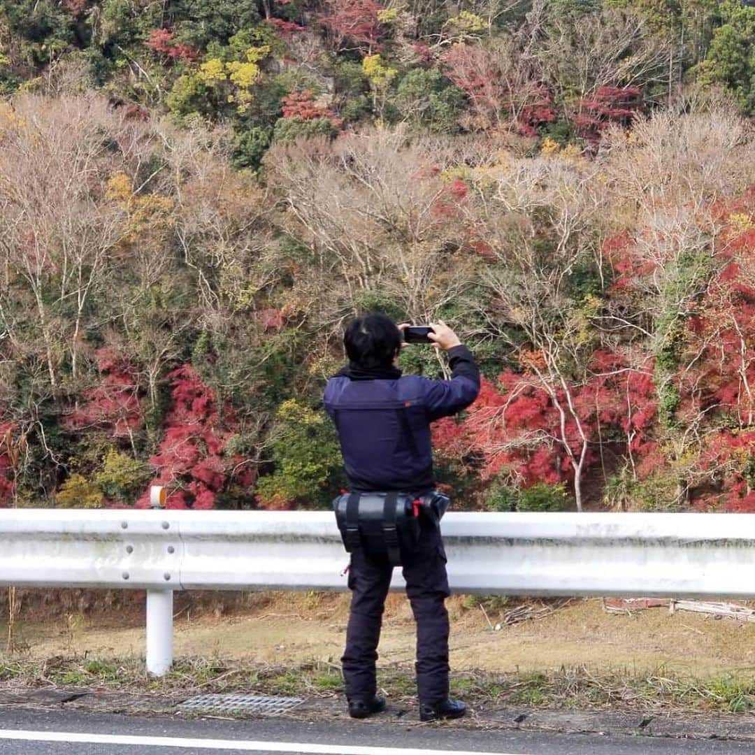 原田哲也さんのインスタグラム写真 - (原田哲也Instagram)「今日もツーリング！ ポケバイでお世話になった幸雄さんと後輩の松戸直樹 (1999年全日本ロード250CCチャンピオン) とのんびり紅葉狩りツーリング！ 面白かったので来春花見🌸ツーリング決定‼️ #araihelmet #hyod#alpinestars #yfdesign #serow250 #ツーリング #紅葉狩り」12月13日 23時11分 - tetsuya_harada31