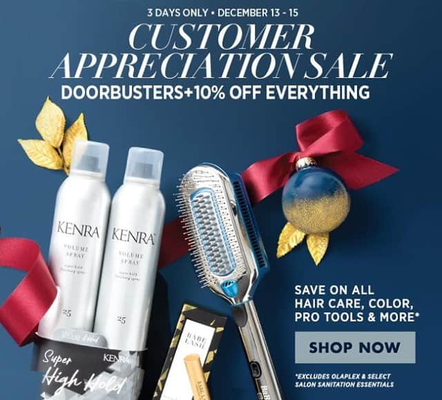 CosmoProf Beautyさんのインスタグラム写真 - (CosmoProf BeautyInstagram)「To show our appreciation to the #licensedtocreate community, we are kicking off our biggest SALE of the season! December 13th-15th, receive 10% off EVERYTHING plus exclusive doorbuster deals! It's a great time to stock up and SAVE.   SHOP our Customer Appreciation Sale via #LinkInBio  #cosmoprofbeauty #beautysale #cosmetologist #licensedcosmetologist #hairstylists」12月14日 0時00分 - cosmoprofbeauty