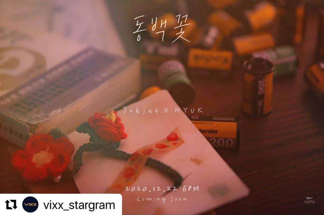 Jellyfish Entertainmentさんのインスタグラム写真 - (Jellyfish EntertainmentInstagram)「#Repost @vixx_stargram with @make_repost ・・・ - Jukjae X HYUK '동백꽃'   2020. 12. 22 6PM (KST) Coming Soon   #혁 #HYUK #적재 #Jukjae #동백꽃 #20201222_6PM」12月14日 0時00分 - jellyfish_stagram