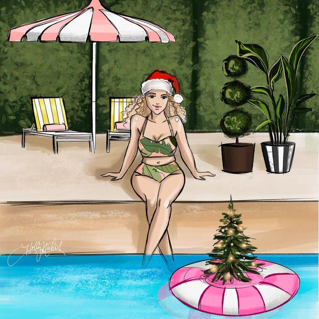Holly Nicholsさんのインスタグラム写真 - (Holly NicholsInstagram)「NEW A “Holiday Hideaway”! Last day to order PRINTS from my shop is December 15th! Shop 20% off prints now at hnillustration.etsy.com」12月14日 0時45分 - hnicholsillustration