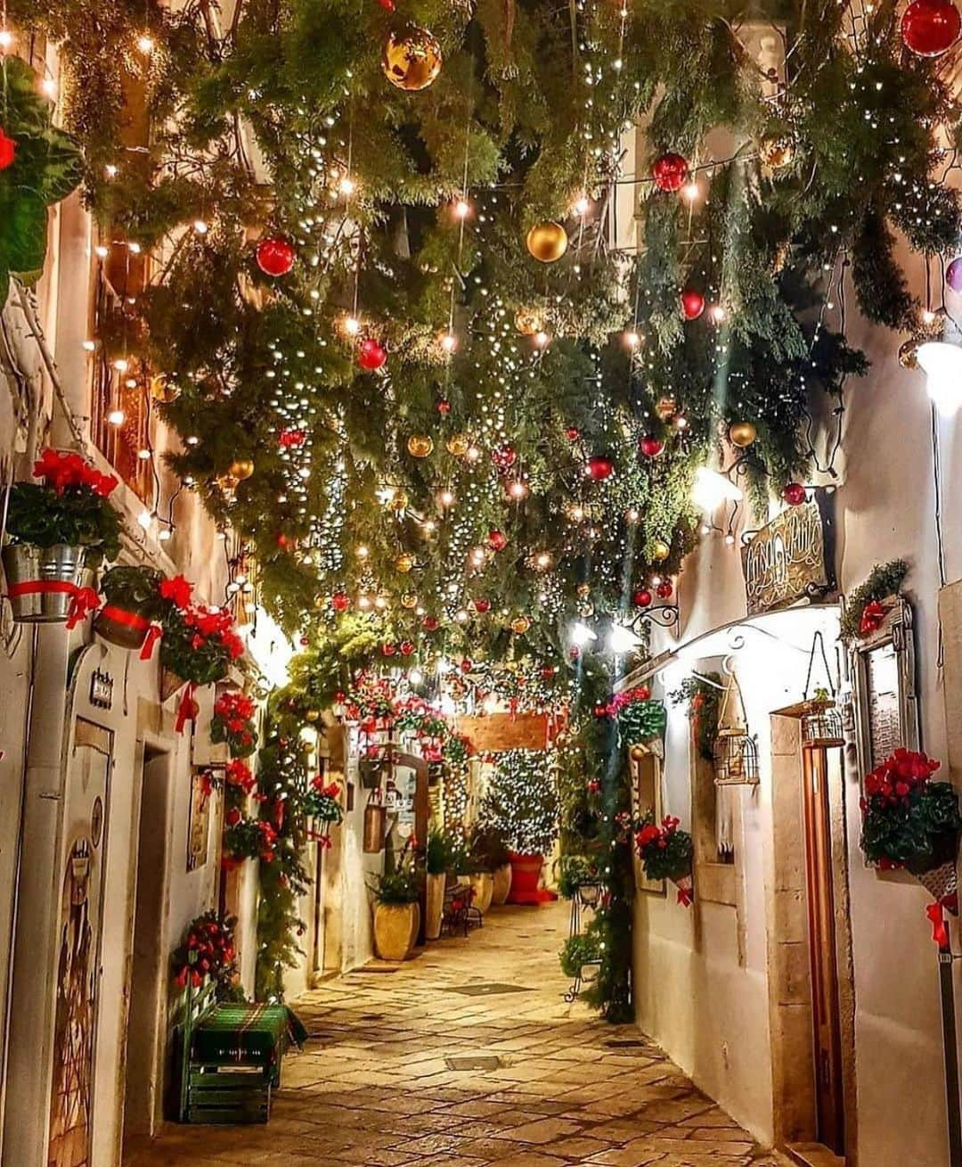 Wonderful Placesさんのインスタグラム写真 - (Wonderful PlacesInstagram)「Christmas alley in Locorotondo - Italy ✨❤️❤️💚💚✨ . Picture by ✨✨@girasole_assolato✨✨ #wonderful_places for a feature ❤️💚」12月14日 1時10分 - wonderful_places