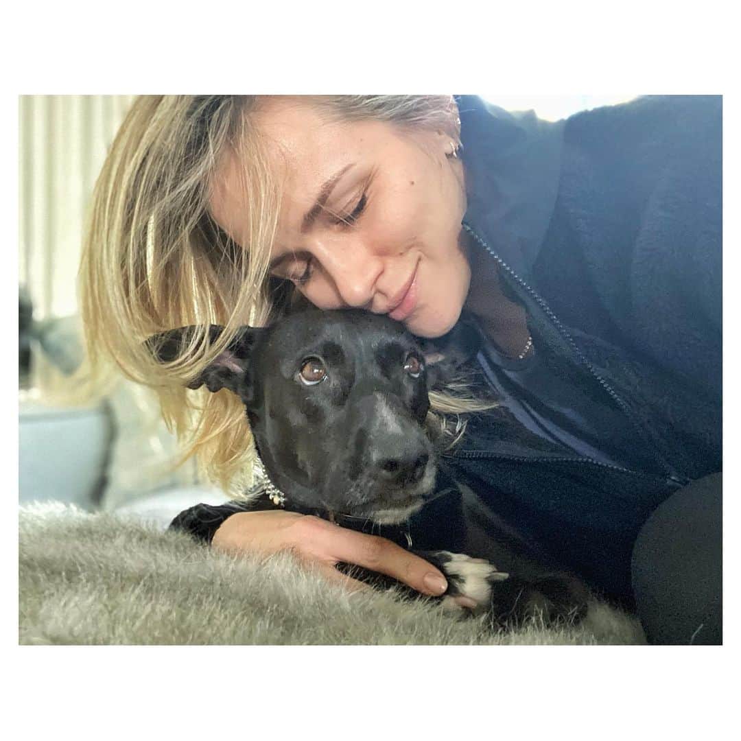 シャンテル・ヴァンサンテンのインスタグラム：「“MOM you are SMOTHERING ME!!” TOOOOO bad Nova... I missed my little fur-ball and cant get enough snuggles and love! My idea of #SundayFunday」