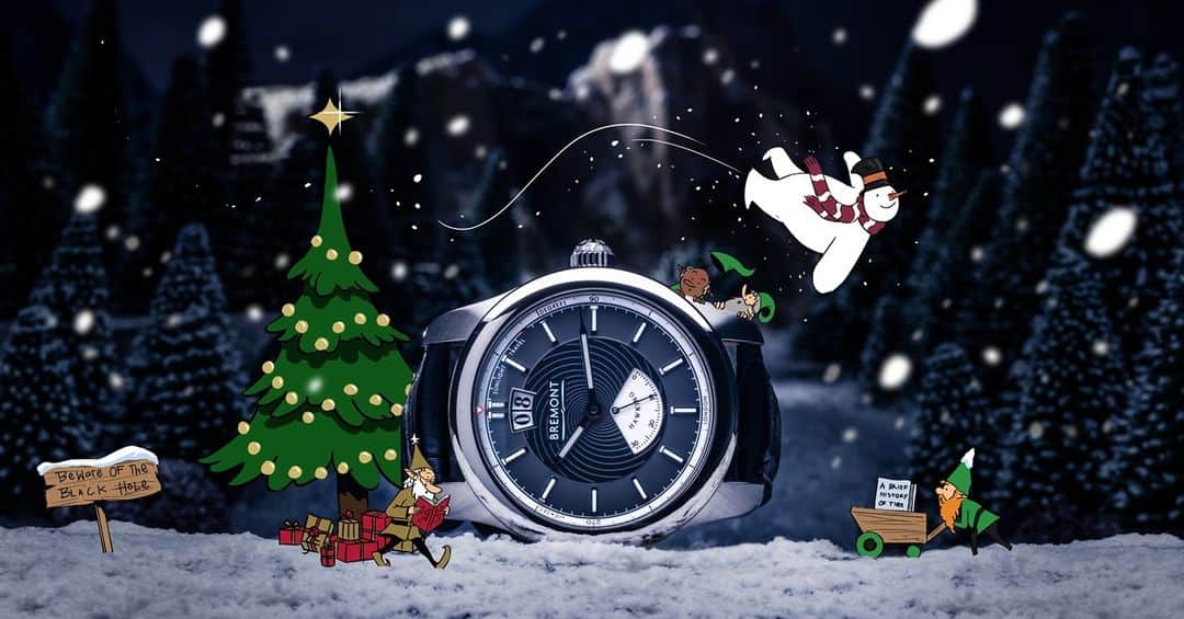 のインスタグラム：「On the first day of Christmas, Bremont sent to me…⁠ ⁠ A Limited Edition Hawking containing original oak discs cut from Professor Stephen Hawking's desk, a most treasured possession. The discs can be seen on the back of the watch as planets, one of the many elements of the timepiece that commemorate the remarkable physicist’s impact on the world.⁠ ⁠ Tap our LinkInBio to discover the full Hawking Limited Edition collection.⁠ ⁠ Illustrations by @oliriches ⁠ ⁠ #bremont #bremontwatches #christmas #12daysofchristmas #stephenhawking #hawking #hawkingfoundation #nationalastronomyweek #astronomyweek #astronomyweek2020 #classicwatch #luxurywatch #vintage」