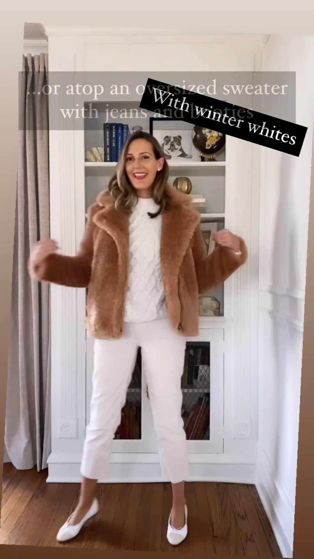 Anna Jane Wisniewskiのインスタグラム：「‘Tis the season... faux-shearling season! Sharing three ways to style @shoponethird’s latest drop: jacket 08.   How will you wear it?!  #shoponethird #styleinspiration #winterfashion」