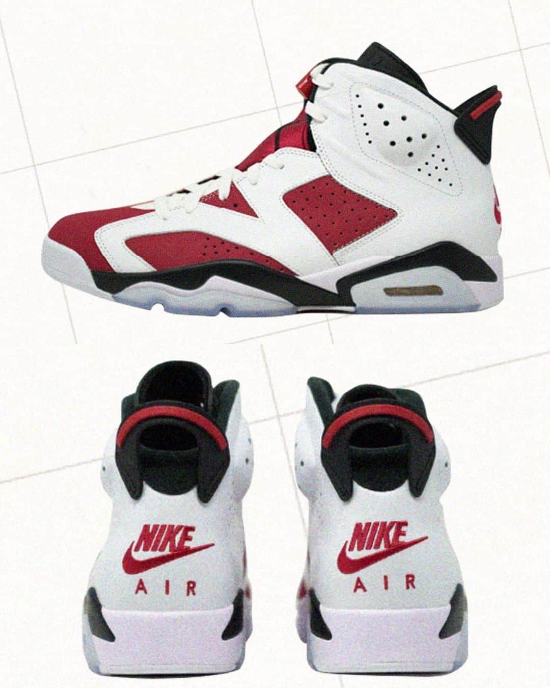 Sneakgalleryのインスタグラム：「First Look at the Air Jordan 6 #Carmine scheduled to drop February 13, 2021 🔥🔥」