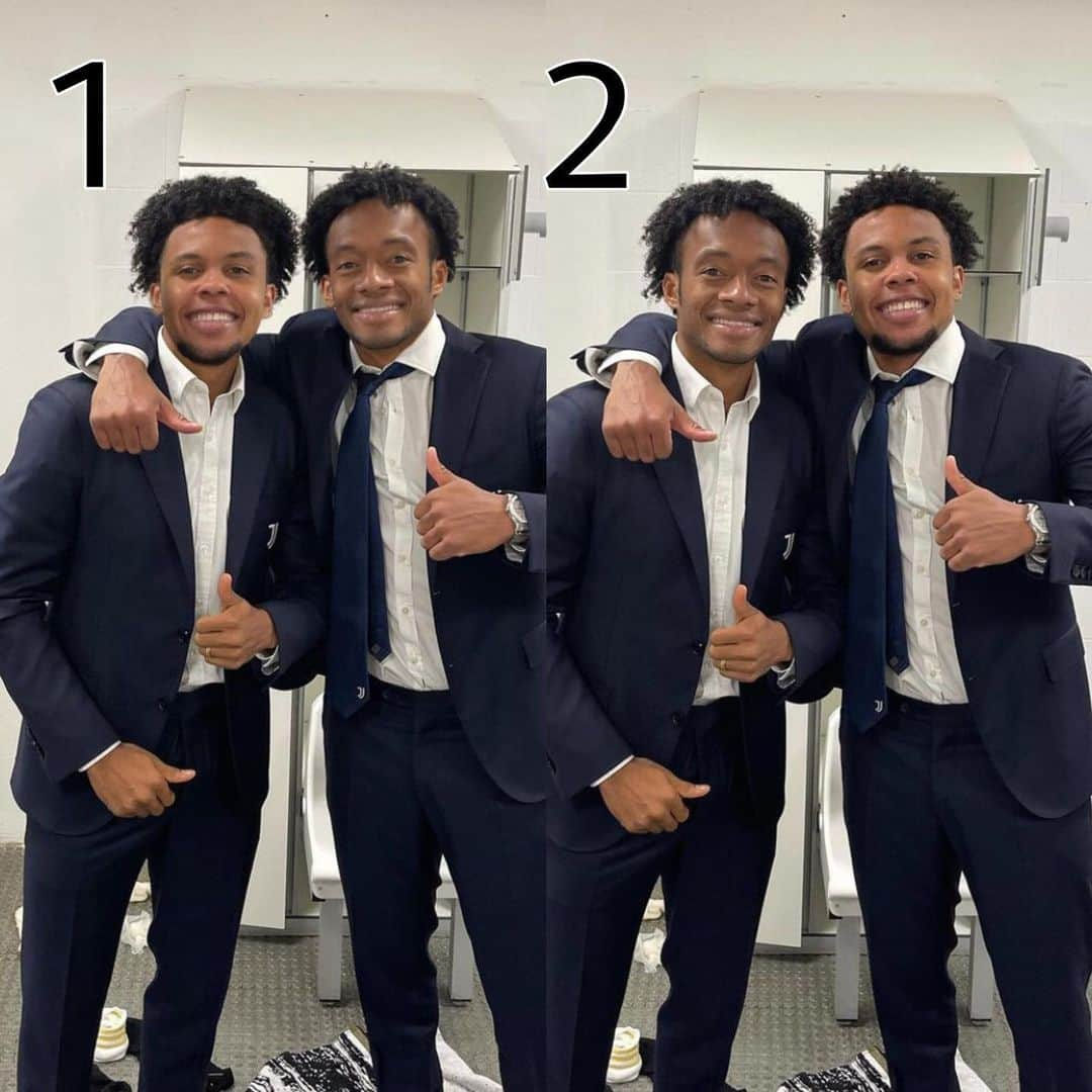 ポール・ポグバさんのインスタグラム写真 - (ポール・ポグバInstagram)「Which one is the real one? 🤔  TWINS 😂 #McKennie #Cuadrado #Juve」12月14日 4時58分 - juvefanpage