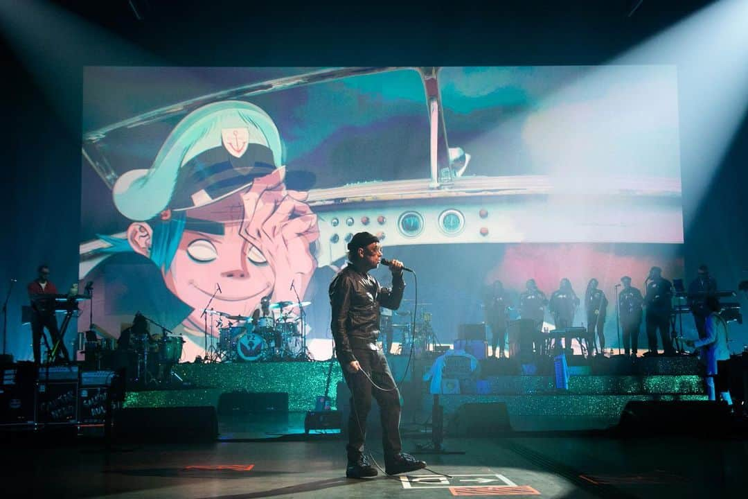 Gorillazさんのインスタグラム写真 - (GorillazInstagram)「Thank you for coming to our party, it wasn't the same without YOU there.   For the past weeks, the incredible band and crew behind the event worked hard in their covid-compliant bubbles to make this show possible. So a special thank you to them for their energy 👊  #SONGMACHINELIVE 📸 @christiancargill」12月14日 6時10分 - gorillaz