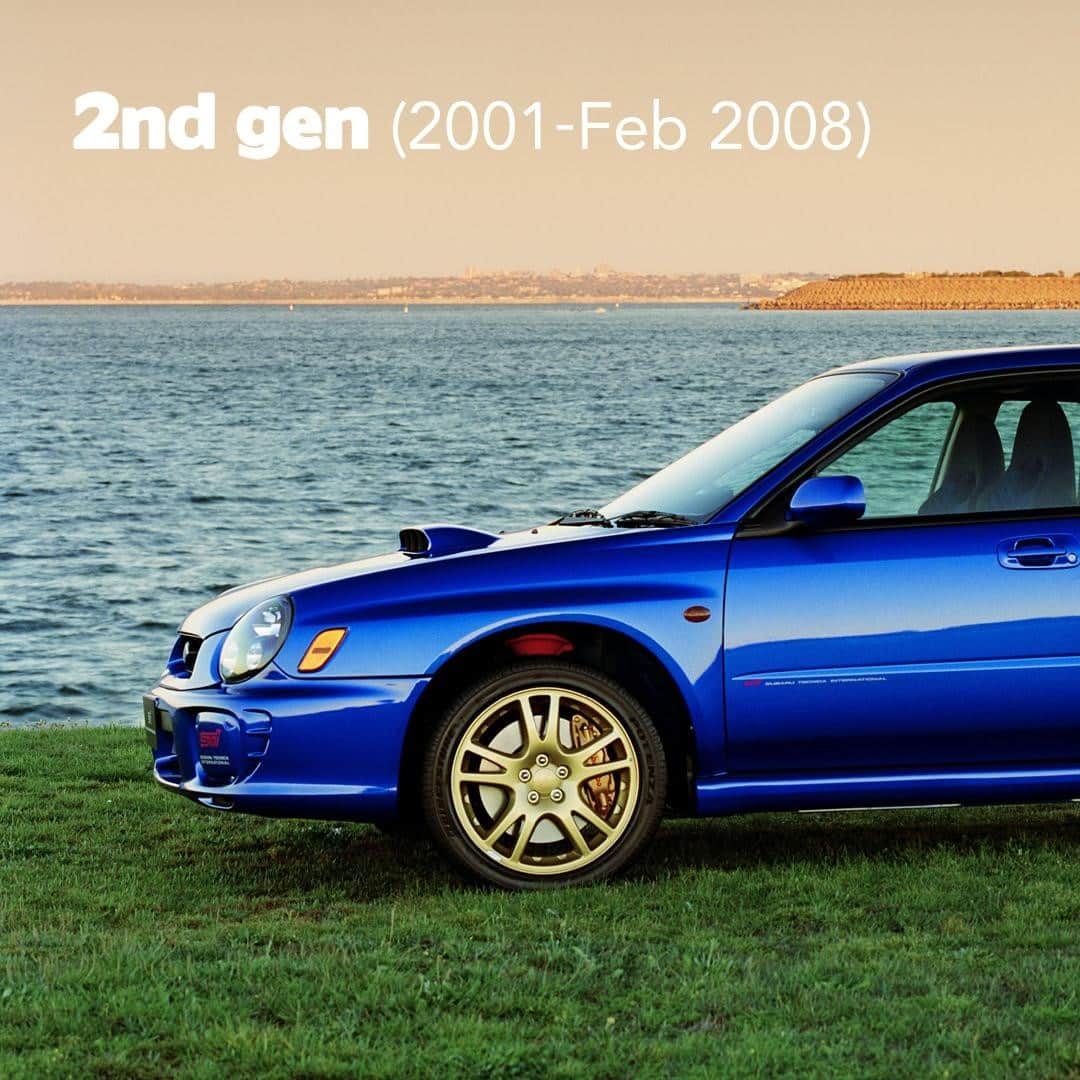 Subaru Australiaのインスタグラム：「Here's to the second generation WRX STI 💙 lovin’ those classic gold rims 🔥 ⁣ ⁣ #Subaru⁣ #WRXSTI ⁣ #SymmetricalAWD⁣ #Boxer⁣ #Rallycar ⁣ #10k」