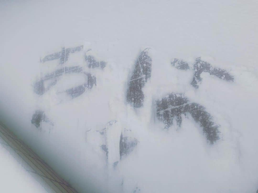 湯浅知里さんのインスタグラム写真 - (湯浅知里Instagram)「♡♡ . . おはよう月曜日☃️ 今週も頑張りまっしょい‼︎ . . #雪降ったどーん #朝から雪 #会社の玄関前 #おはようございます」12月14日 9時18分 - chisato.y515