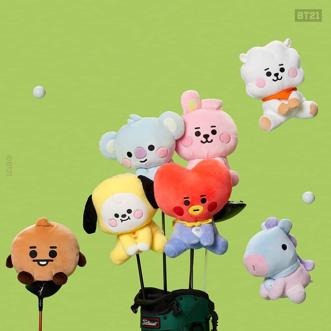 BT21 Stars of tomorrow, UNIVERSTAR!さんのインスタグラム写真 - (BT21 Stars of tomorrow, UNIVERSTAR!Instagram)「Things be looking green. ⛳️ BT21 Golf Driver Covers ⠀ For when you need support from some cute company on the field. 🏌️‍ ⠀ Shop now at LINE FRIENDS COLLECTION 👉 Link in bio ⠀ #BT21 #golf #drivercover #golfgoals」12月14日 11時05分 - bt21_official