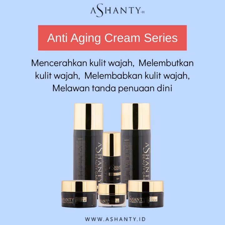 ASHANTY BEAUTY CREAM OFFICIALのインスタグラム：「Berikan perhatian lebih pada kulit wajahmu, pastinya setiap wanita menginginkan kulit wajah yang sehat, cerah, berseri dan awet muda. Kamu bisa mendapatkan hasil kulit wajah idaman dengan rutin merawat wajah dari sekarang, tunda timbulnya tanda penuaan dini pada kulit wajah dengan rutin merawat wajah menggunakan Anti Aging Cream Series by @ashantyid 🌸  _________________________________ Informasi dan pemesanan : WA: 081293823950 WA: 085781140354 WA: 081287388885 WA: 087778489900 FAST RESPONS CLICK LINK yang ada di Bio IG @ashantyid  _________________________________ #ashantybeautycosmetics #beauty #cosmetics #brandlocal #kosmetikhalal #makeup #kosmetikartis #ashanty #thehermansyah #beautyvlogger #jualkosmetikmurah #kosmetikmahal #kosmetikbagus #ashantyid #keluargaasix #ashantyhermansyah #mua」