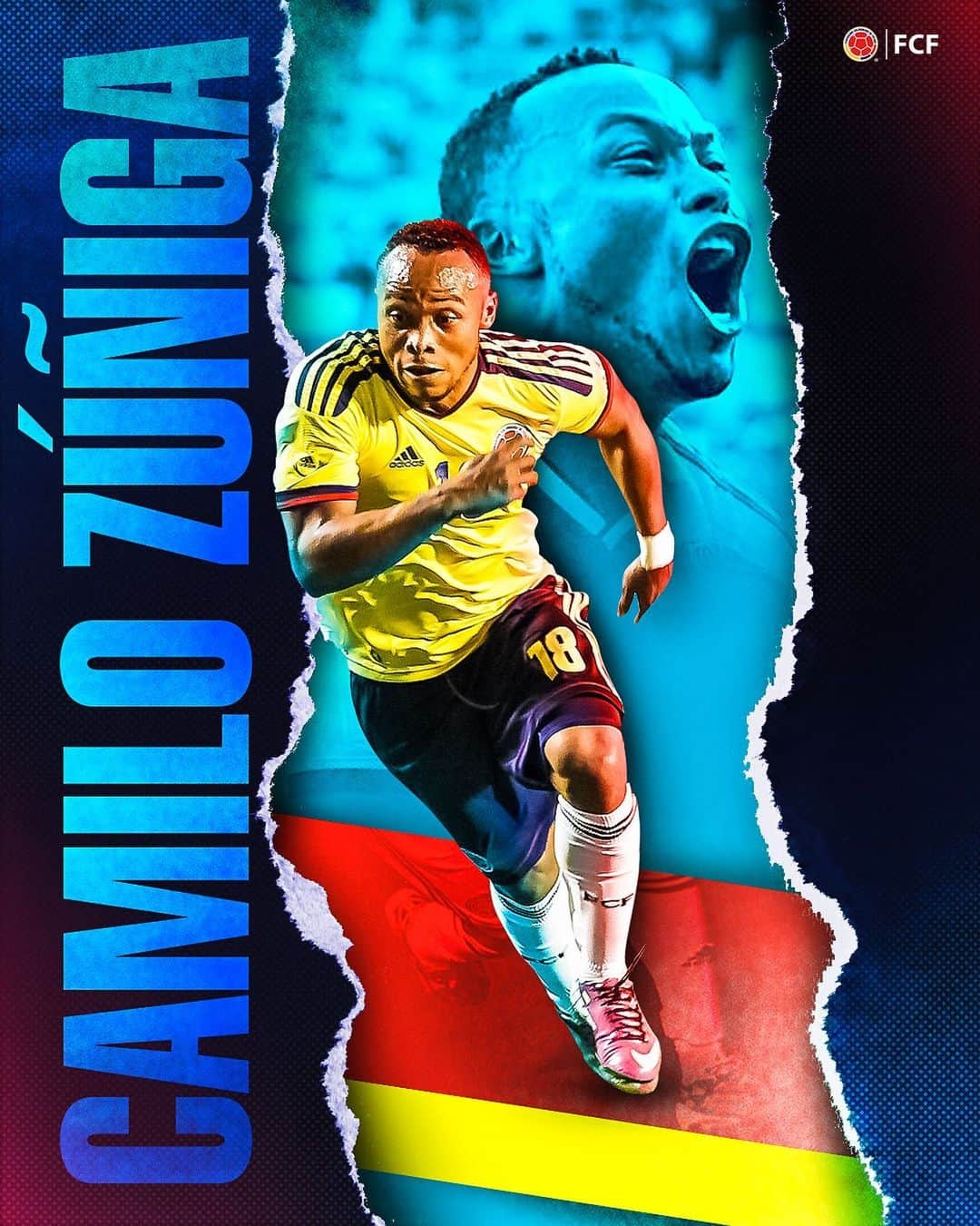 サッカー コロンビア代表チームのインスタグラム：「¡Feliz cumpleaños @camilozuniga18 !  Esperamos que sea una gran celebración y que sean muchos años más llenos de amor por el fútbol ⚽🔥.   ¡Un abrazo de gol a nuestro Mundialista 🌎!」