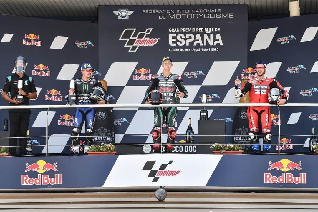 MotoGPさんのインスタグラム写真 - (MotoGPInstagram)「#MotoGP 2020 Podiums Review 🏁 // 🇪🇸 #SpanishGP 🥇@fabioquartararo20 🥈 @maverick12official 🥉 @andreadovizioso #Podium #Motorcycle #Racing #Motorsport」12月14日 22時00分 - motogp