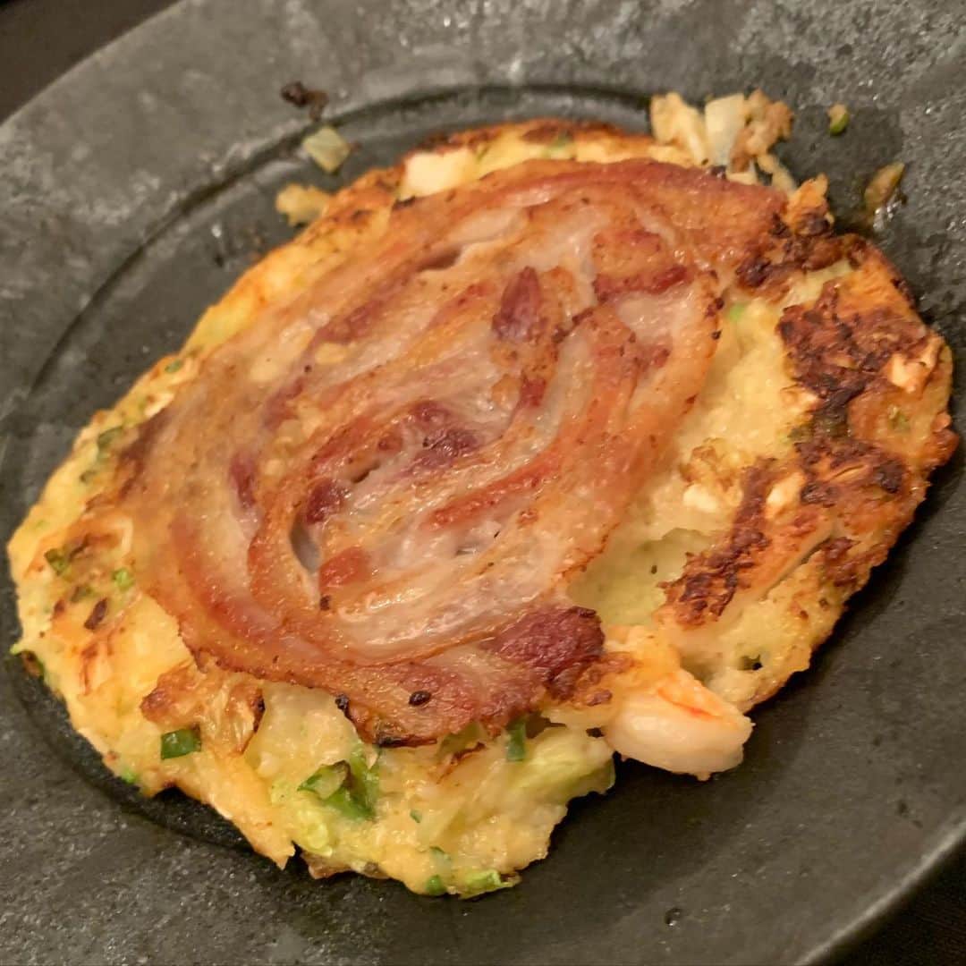 のインスタグラム：「#おうちご飯 #お好み焼き #おこのぶ焼き #米粉  久しぶりに大満足でした🥢」