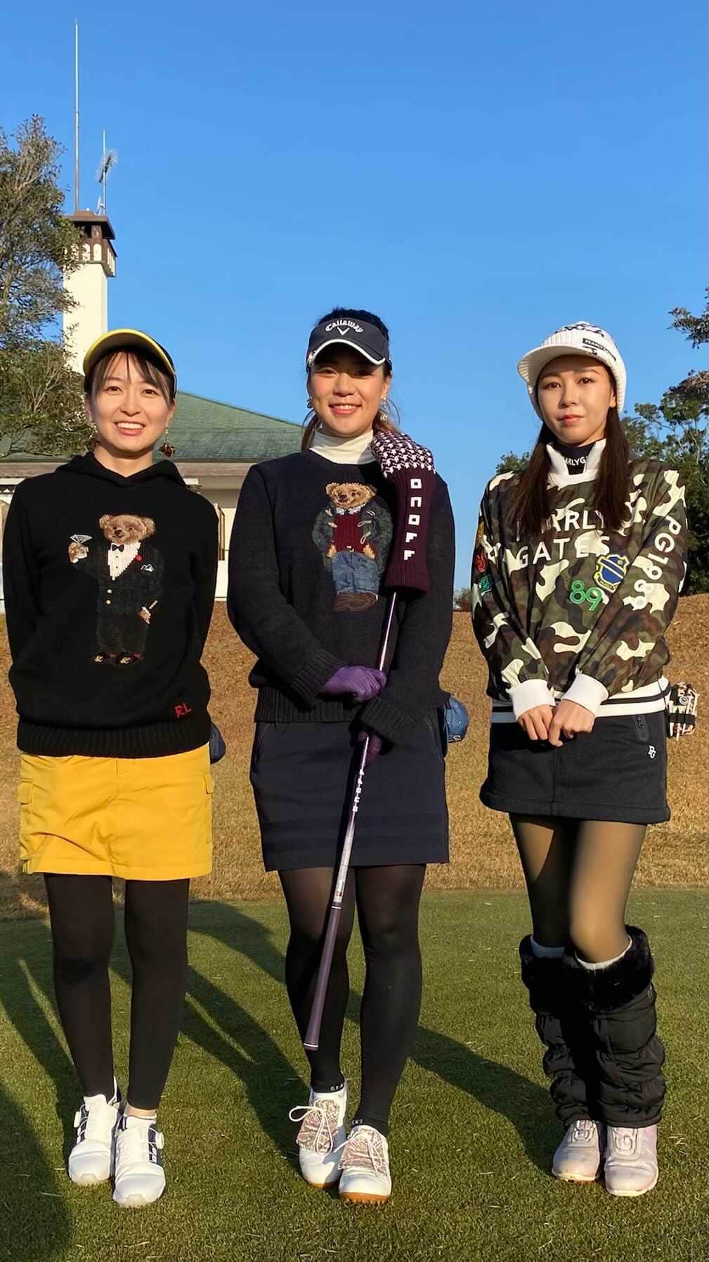 岩間恵のインスタグラム：「みんなでゴルフ⛳️ 最近100ydくらいのショートホールが楽しいです😇笑」