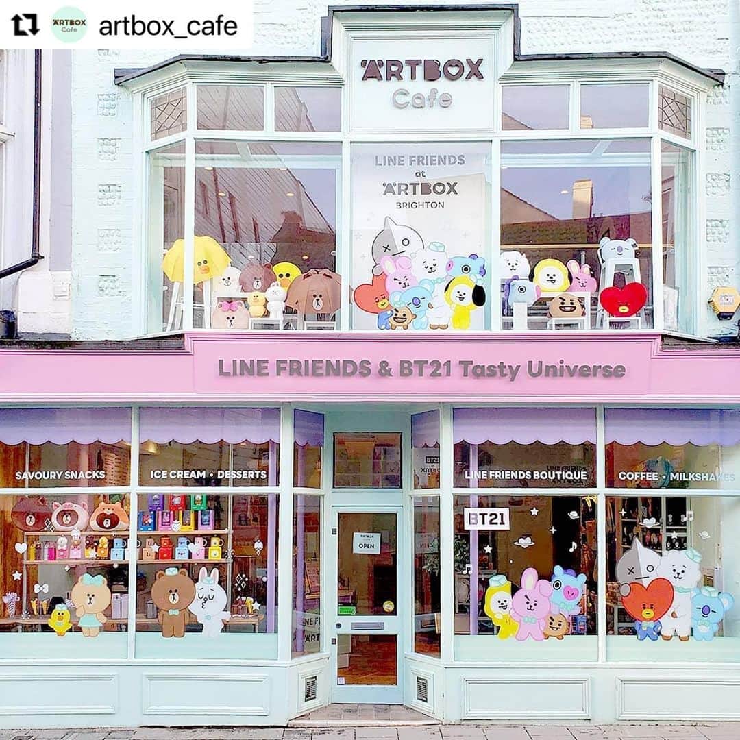 LINE FRIENDSさんのインスタグラム写真 - (LINE FRIENDSInstagram)「We’re thrilled to introduce LINE FRIENDS & BT21 Tasty Universe – open today at ARTBOX Cafe! 🥳💖🙌  Come and enjoy fantastic themed food at Europe’s first BT21 cafe here in Brighton, with a BROWN & FRIENDS take out counter and a boutique filled with exclusive goodies and hard-to-find items from South Korea 🤩🎉  Head to the link in our bio to find out more info and book your table. We’re looking forward to welcoming you to this cute, colourful and friend-filled Universe! 🥰💕  #artboxcafe #linefriendsatartboxcafe #brightoncafe #brightonuk #tastyuniverse #LINEFRIENDS #bt21」12月14日 18時16分 - linefriends