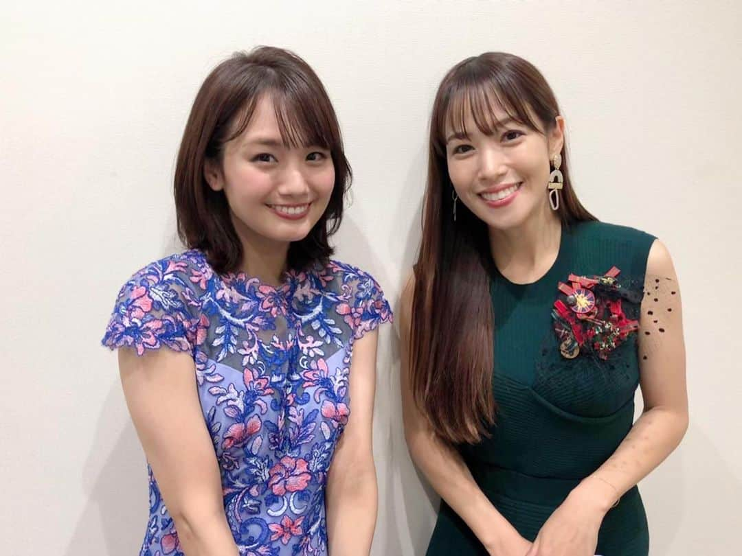 鷲見玲奈さんのインスタグラム写真 - (鷲見玲奈Instagram)「. スカッとカラオケ放送中です！  清華ちゃん @seika_inoue に初めて会えました✨ 可愛くていい子で天使でした🧡☺️」12月14日 19時07分 - sumi__reina