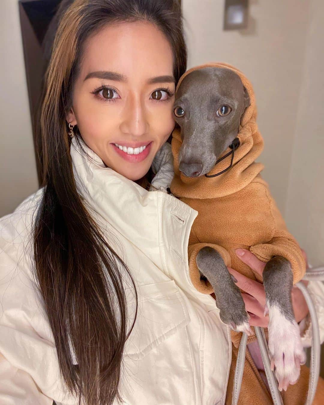 Azusaさんのインスタグラム写真 - (AzusaInstagram)「最近よく顔が似てるって言われます🙈💓 ロッキーかわいすぎて毎日毎日いちいちかわいい。笑 このまん丸おでこちゃん🤦‍♀️ #dogofinstagram」12月14日 19時21分 - az.dancy