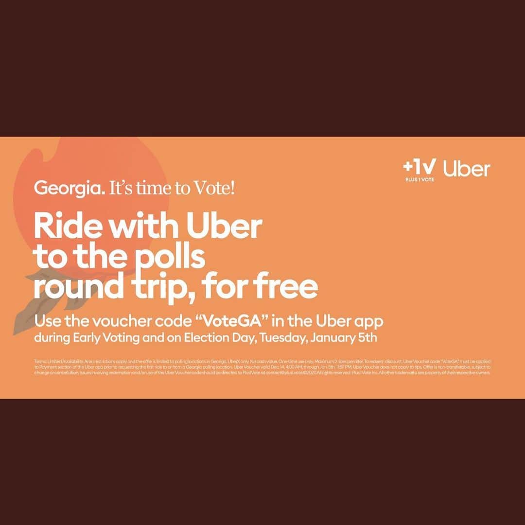 デブラ・メッシングさんのインスタグラム写真 - (デブラ・メッシングInstagram)「🍑Georgia: Early voting starts NOW! Free, round-trip Uber rides to the polls. Just use the voucher code “VoteGA” in the Uber app or go to r.uber.com/VoteGA to go Vote Early.」12月15日 6時57分 - therealdebramessing